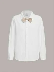 SHEIN Tween Boy Button Front Vest Blazer & Shirt & Trousers - Multicolor - View 13