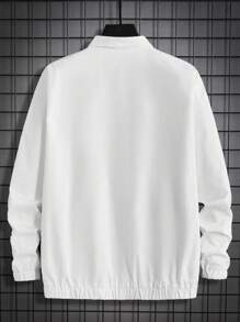 Manfinity VCAY Loose Fit Men's Two-Tone Zip-Up Long Sleeve Jacket