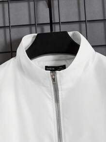 Manfinity VCAY Loose Fit Men's Two-Tone Zip-Up Long Sleeve Jacket