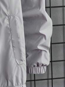 GENTILAND Nam Một nửa khóa kéo Dây rút áo có mũ Áo khoác - Màu Xám nhạt - Xem 3