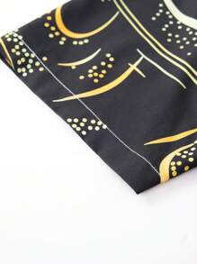 Manfinity LEGND 男士波點圖案襯衫 - 黑色 - 查看 4