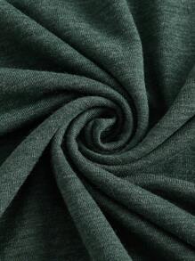 SHEIN BASICS Vestido camiseta unicolor - Verde Oscuro - Ver 3