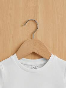 SHEIN 男嬰老虎印花T恤和短褲 - 彩色 - 查看 5