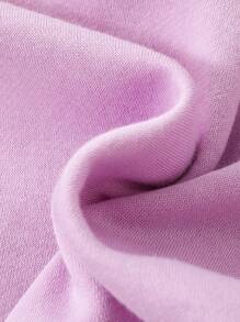 SHEIN Teen Girl Colour Block Kangaroo Pocket Drop Shoulder Hoodie - Multicolor - View 4