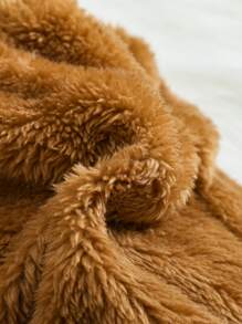 SHEIN 男嬰素色毛絨內襯長褲 - 軍綠色 - 查看 5