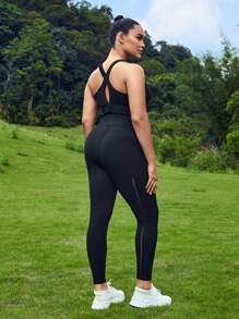 Easithlete Plus Sutien Sport Solid Cu Jambiere