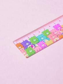 ROMWE X Care Bears 1pc Cartoon Bear Graphic Acrylic Ruler, School - Multicolor - View 3