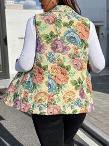 Calvaya 大碼印花馬甲西裝外套 - 彩色 - 查看 2