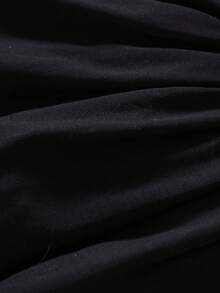 SHEIN Explorewe 女嬰字母圖案雙色學院風夾克&半身裙 - 黑與白 - 查看 7