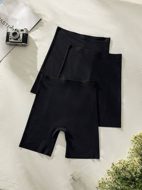 Shein Underwear&Sleepwear Basics 3 pièces Short De Sécurité Unicolore