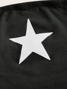 SHEIN EZwear Summer  Outfits Star Print Tube Top