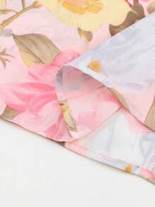 印花落肩袖襯衫 - 粉色 - 查看 6