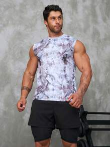 Hombres Top tank de tie dye - Multicolor - Ver 6