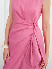 MOTF PREMIUM 純的亚麻連衣裙