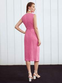 MOTF PREMIUM 純的亚麻連衣裙