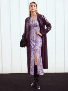 MOTF PREMIUM SNAKESKIN PRINT MIDI DRESS