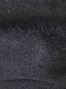 Manfinity Homme 男士单件字母刺绣拉链保暖开衫，纯色深灰色，都市时尚，适合老公外出穿着，休闲百搭，送给老公、男友的秋冬礼物 - 深灰色 - 查看 5