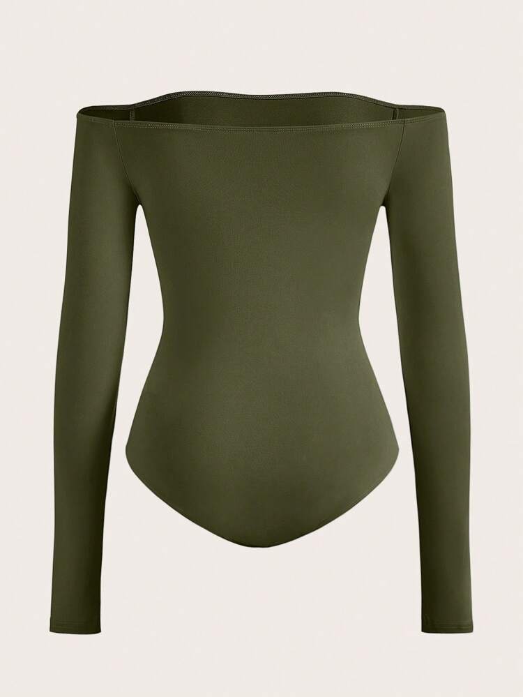 Solid Off Shoulder Bodysuit/Spring