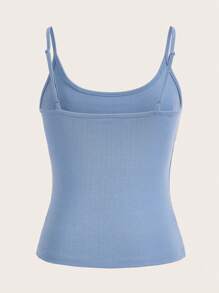 Tseoso Solid Cami Top - Blue - View 2