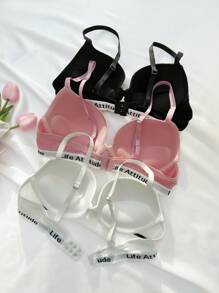 3pcs Băng Letter Áo ngực đẩy - Nhiều màu - Xem 2