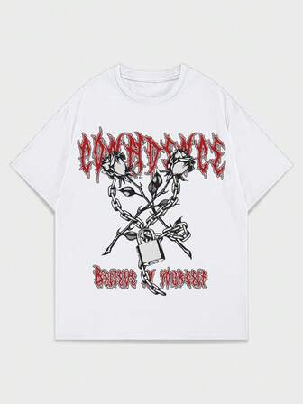 Street Life Guys Floral & Letter Graphic Tee