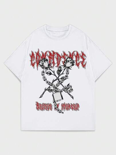 Street Life Guys Floral & Letter Graphic Tee