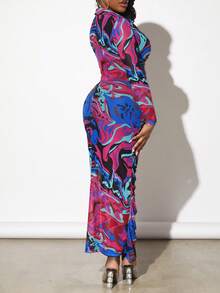 Slaydiva In Toàn bộ Nút phía trước Váy bodycon - Nhiều màu - Xem 3