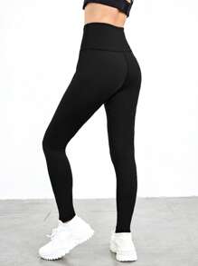 Activina ヨガ用レギンス 通気性 柔らかさ タミーコントロール スポーツタイツ 付き ワイドウエストバンド - ブラック - チェックする 1