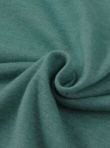 SHEIN EZwear Đồ họa Hoạt hình Áo thun - Màu xanh lá cây đậm - Xem 5