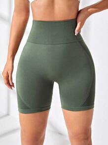 Easithlete 宽腰带运动短裤无缝瑜伽短裤提臀短裤