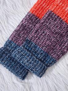 SHEIN Chica preadolescente Jersey de color combinado - Multicolor - Ver 5