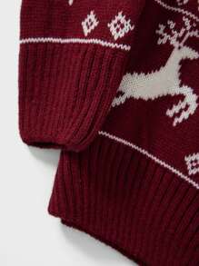 RueChic Men Christmas Pattern Jumper - Red - View 5