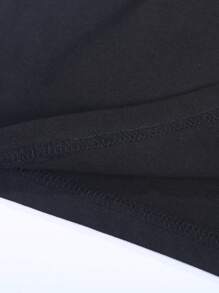 SHEIN LUNE 卡通圖案T恤 - 黑色 - 查看 6