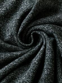 SHEIN LUNE Plus Button Detail Flare Hem Skirt - Dark Grey - View 4