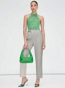 Maija Top halter con estampado ropa de trabajo - Multicolor - Ver 6