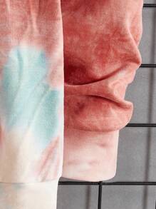 Manfinity RebelGame Men Tie Dye Slogan Patched Detail Sweatshirt - Multicolor - View 3