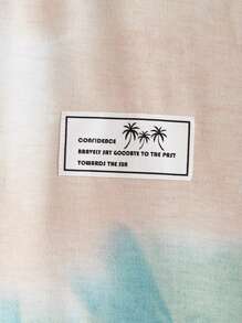 Manfinity RebelGame Men Tie Dye Slogan Patched Detail Sweatshirt - Multicolor - View 4