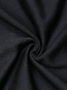 Manfinity 男士拼接面條紋飾邊運動衫 - 黑色 - 查看 5