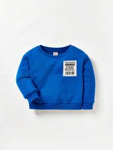 Cozy Pixies Baby Boy Slogan Graphic Sweatshirt & Flap Pocket Sweatpants - Multicolor - View 7