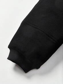 Cozy Pixies Baby Boy Slogan Graphic Sweatshirt & Flap Pocket Sweatpants - Multicolor - View 13