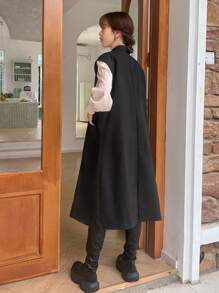 DAZY Chất rắn Đôi ngực Áo vest Không có áo lót - màu đen - Xem 3