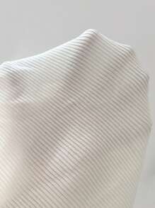 Chiquease Lantern Sleeve Button Front Ribbed Knit Cardigan Fall Cloth For Women - White - View 4