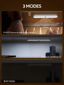 JMMO 灯，2 件运动传感器橱柜可调光灯，3 种颜色，现代智能磁铁 LED 壁橱灯，可充电电池供电的夜间传感器灯，光记忆和磁性底座，可轻松实现无粘安装，适用于楼梯厨房浴室床、橱柜和墙壁装饰圣诞礼物，秋冬季假期露营必备品度假配件，露营用品 - 白色 - 查看 3