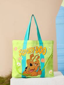 SCOOBY-DOO X SHEIN 卡通小狗 & 字母图案时尚女士手提包，史酷比狗