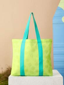 SCOOBY-DOO X SHEIN 卡通小狗 & 字母图案时尚女士手提包，史酷比狗