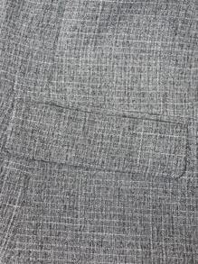 Men Lapel Collar Button Front Blazer - Black - View 3