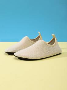 Zapatillas de agua para niños unicolor playa - Beis - Ver 3