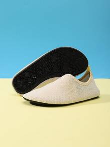 Zapatillas de agua para niños unicolor playa - Beis - Ver 5