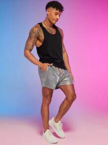 Manfinity Homme Men Solid Buckle Detail Tank Top - Black - View 6