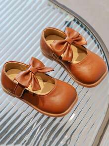 Children'S Simple And Comfortable Girls' Flat Shoes - Brown - View 2